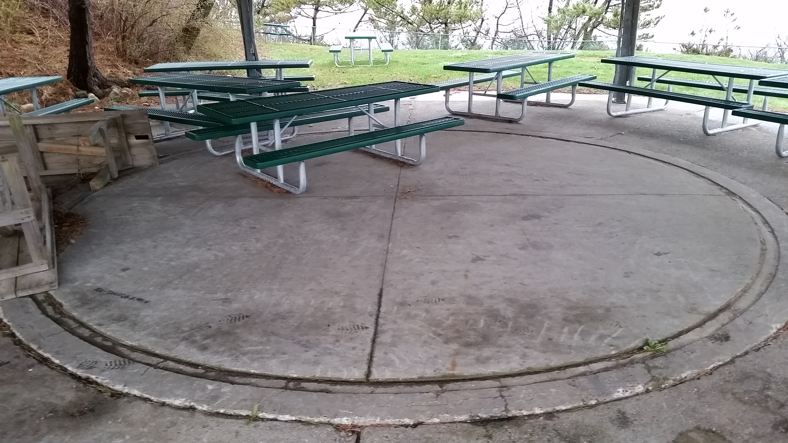 Gazebo is built on a old gun turret platform